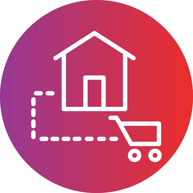 Diseño vectorial Estilo del icono de los servicios sin contacto