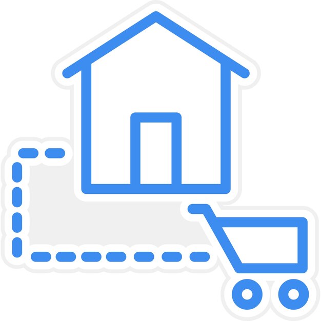 Diseño vectorial Estilo del icono de los servicios sin contacto