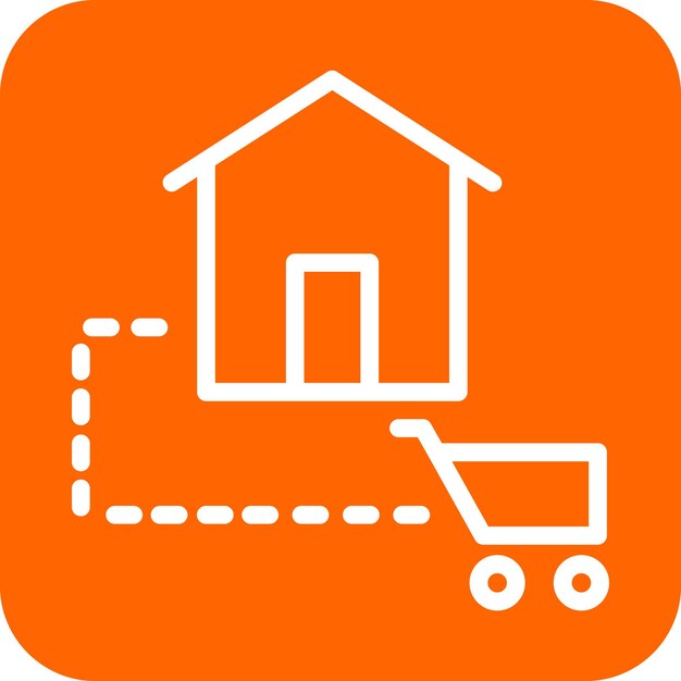 Diseño vectorial Estilo del icono de los servicios sin contacto