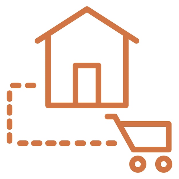 Diseño vectorial Estilo del icono de los servicios sin contacto