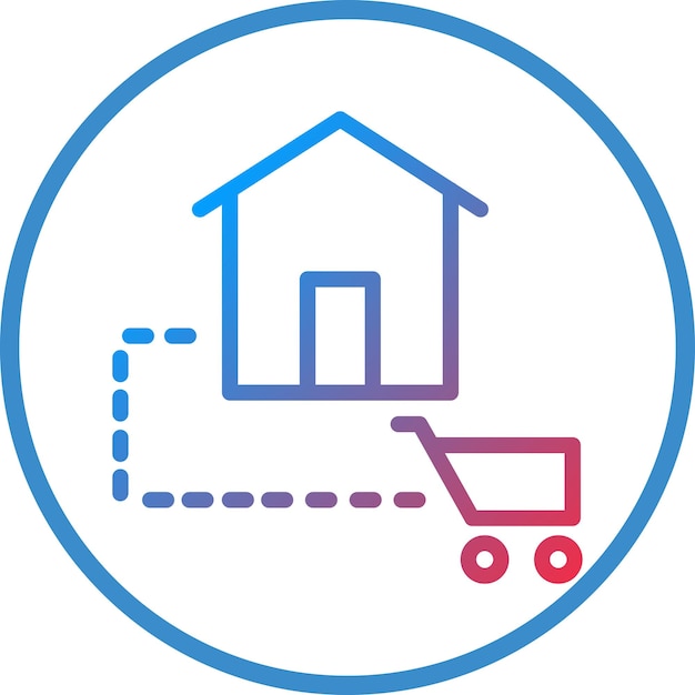 Diseño vectorial Estilo del icono de los servicios sin contacto
