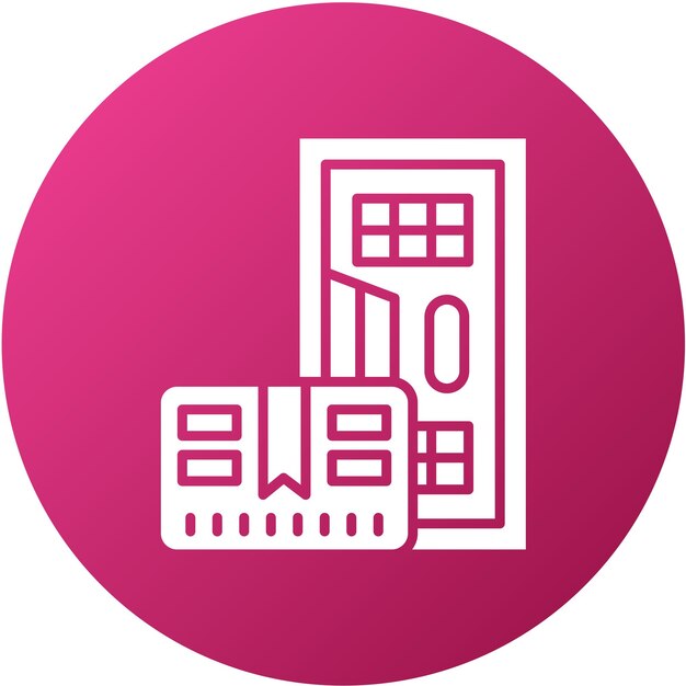 Diseño vectorial Estilo del icono de los servicios sin contacto