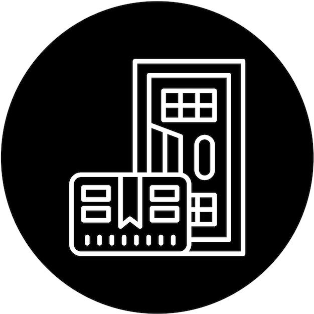 Diseño vectorial Estilo del icono de los servicios sin contacto