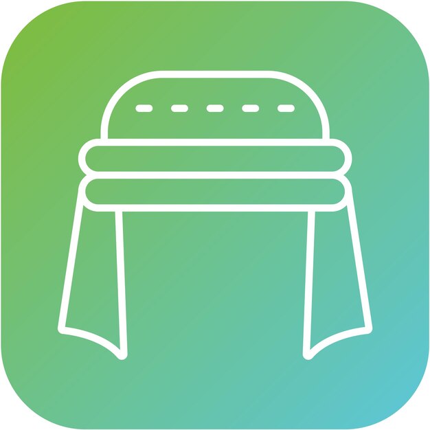 Diseño vectorial estilo de icono Shemagh