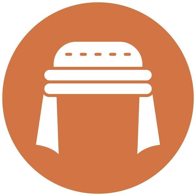 Diseño vectorial estilo de icono Shemagh