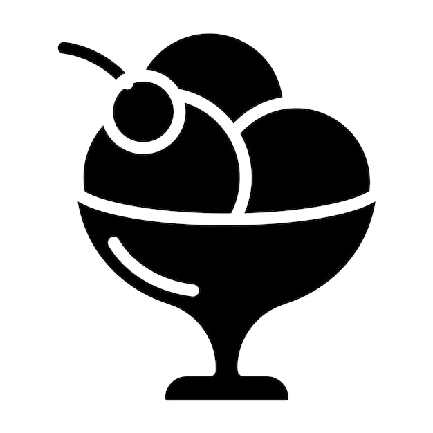 Diseño vectorial Estilo del icono de Sherbet