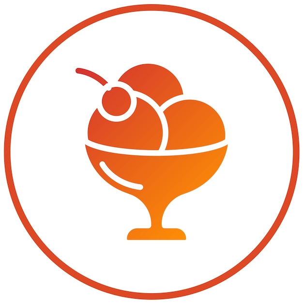 Diseño vectorial Estilo del icono de Sherbet
