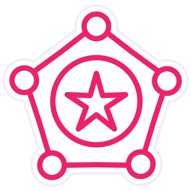 Diseño vectorial Estilo del icono del sheriff