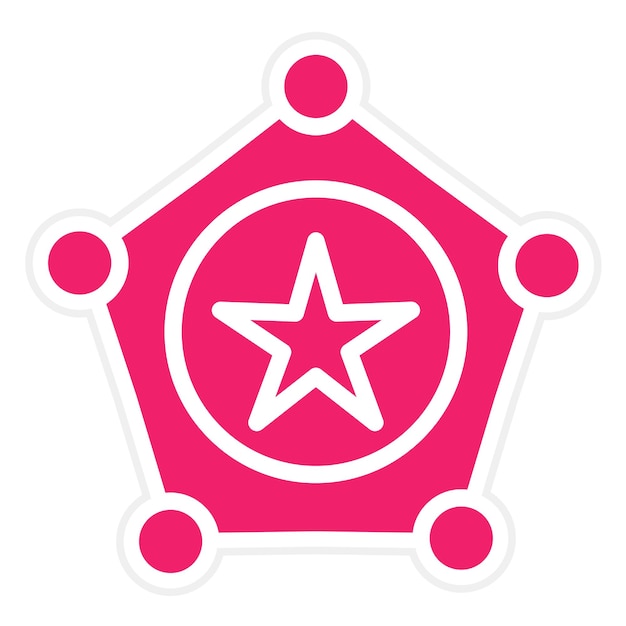 Diseño vectorial Estilo del icono del sheriff