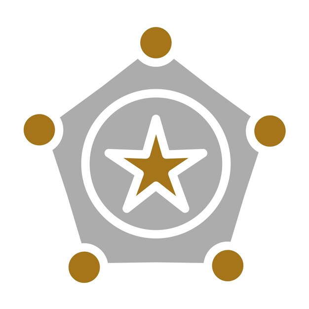 Diseño vectorial Estilo del icono del sheriff