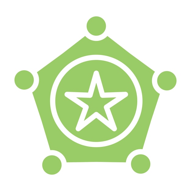 Diseño vectorial Estilo del icono del sheriff