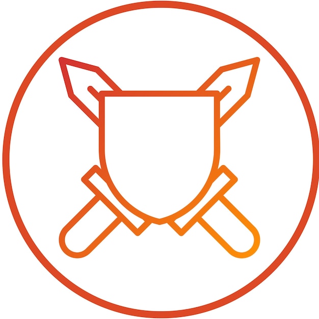 Diseño vectorial Estilo del icono de ShieldDefender