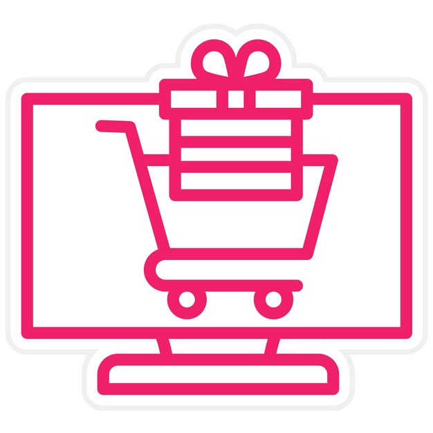 Diseño vectorial Estilo de icono de Shopping Paradise