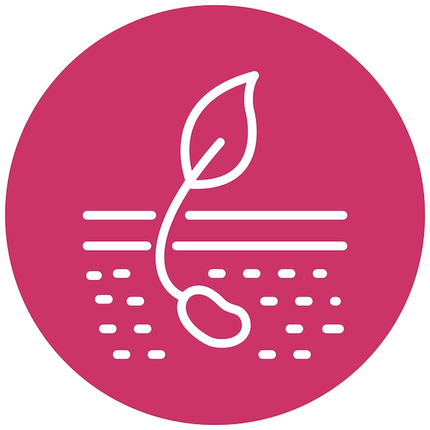Diseño vectorial Estilo del icono de siembra