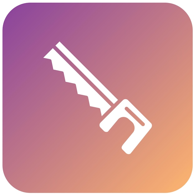 Diseño vectorial del estilo del icono de la sierra