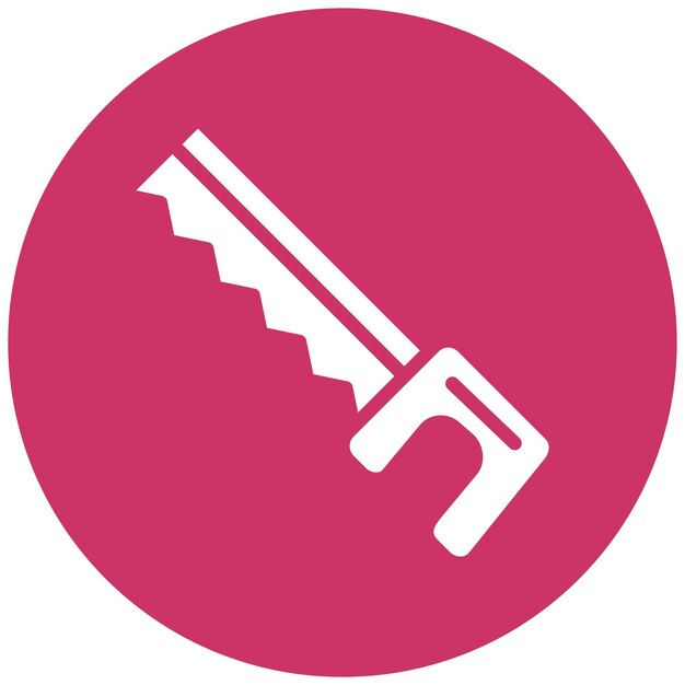 Diseño vectorial del estilo del icono de la sierra