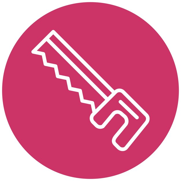 Diseño vectorial del estilo del icono de la sierra