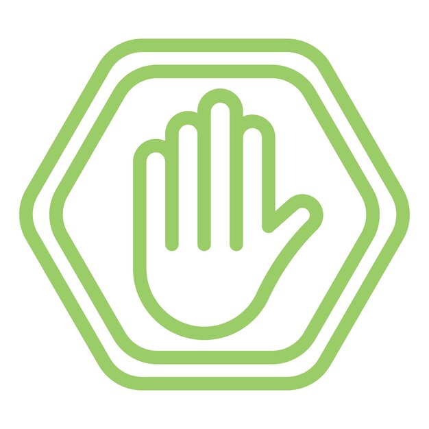 Diseño vectorial Estilo del icono del signo de parada