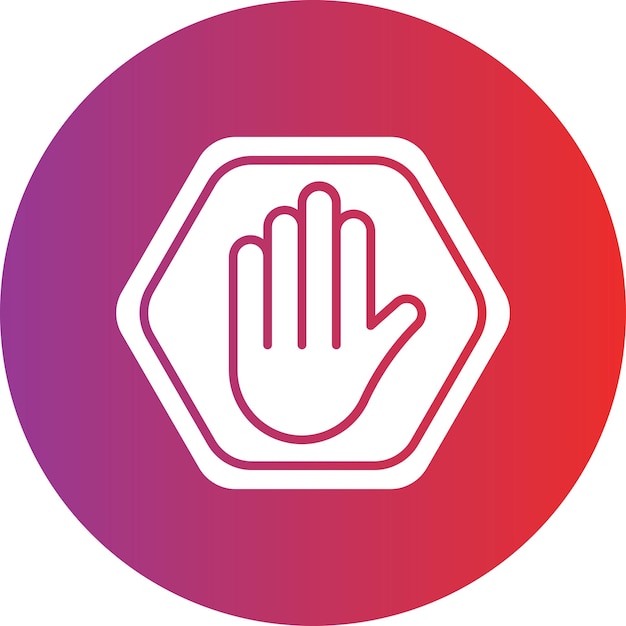 Diseño vectorial Estilo del icono del signo de parada