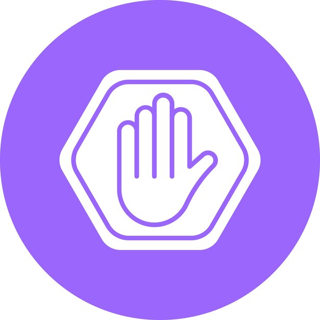 Diseño vectorial Estilo del icono del signo de parada