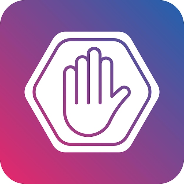Diseño vectorial Estilo del icono del signo de parada