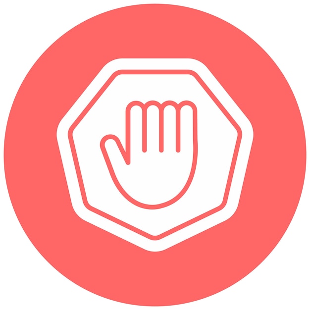Diseño vectorial Estilo del icono del signo de parada