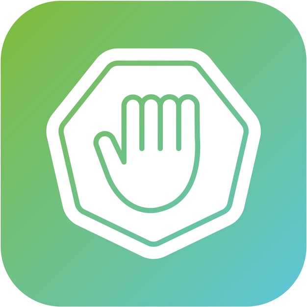 Diseño vectorial Estilo del icono del signo de parada