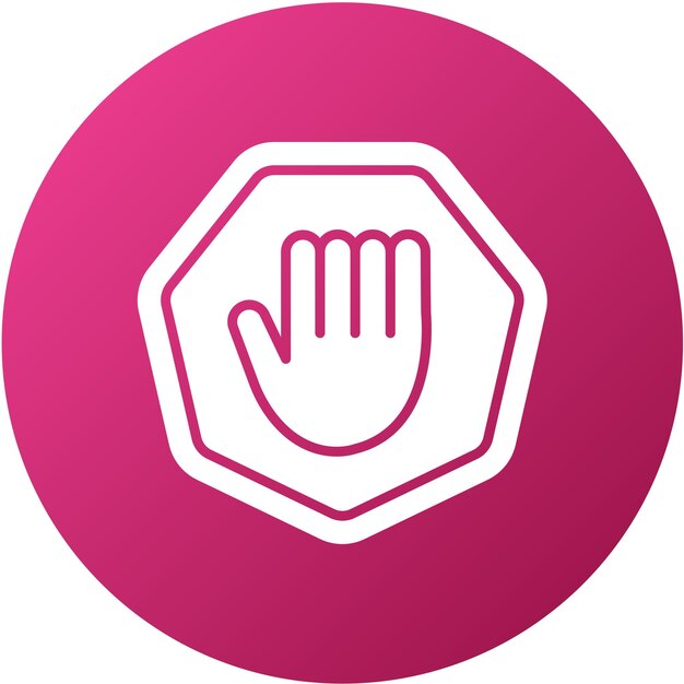 Diseño vectorial Estilo del icono del signo de parada
