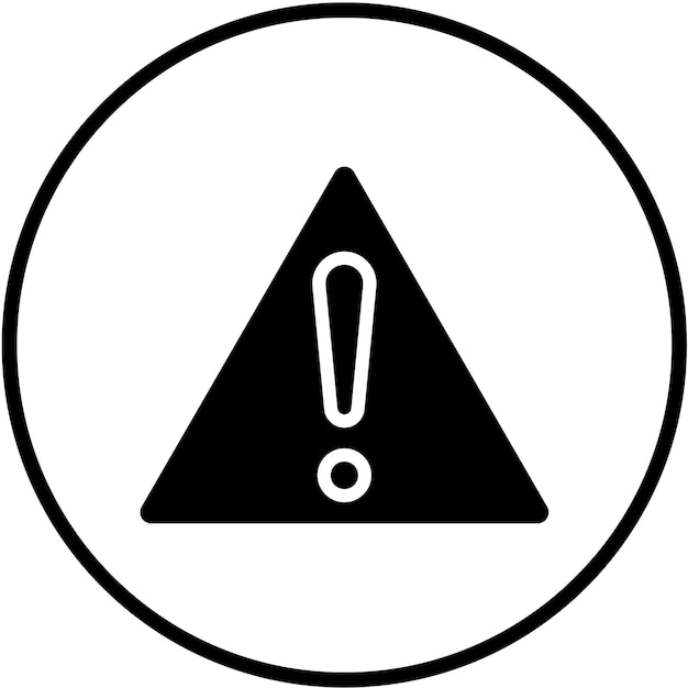 Diseño vectorial de estilo de icono de signo peligroso