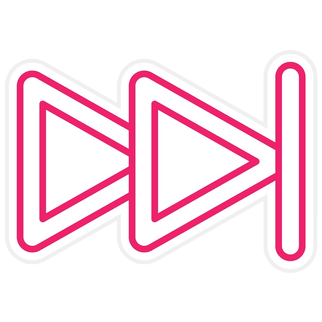 Diseño vectorial Estilo del icono del siguiente botón