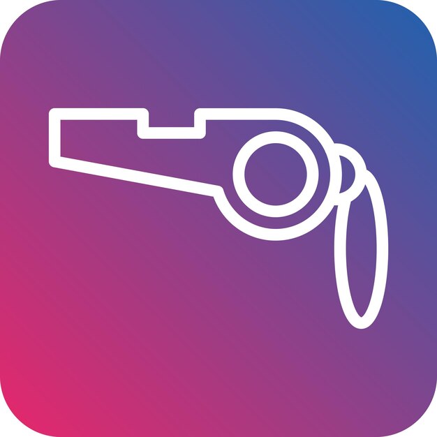 Diseño vectorial Estilo del icono del silbido