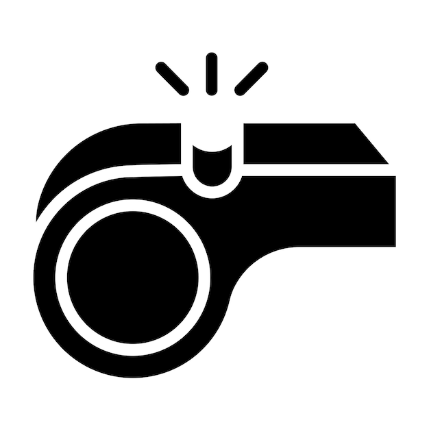 Diseño vectorial Estilo del icono del silbido