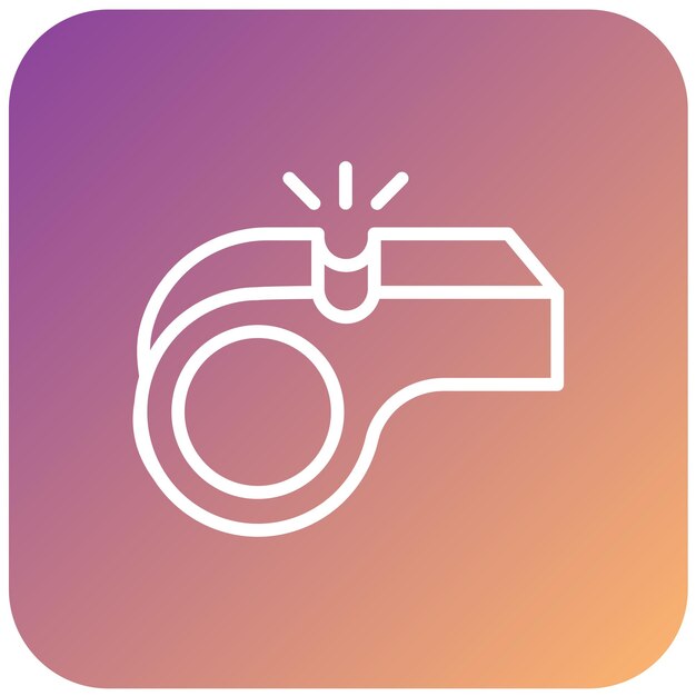 Diseño vectorial Estilo del icono del silbido
