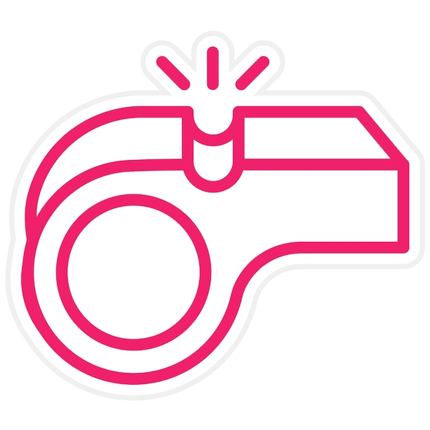 Diseño vectorial Estilo del icono del silbido