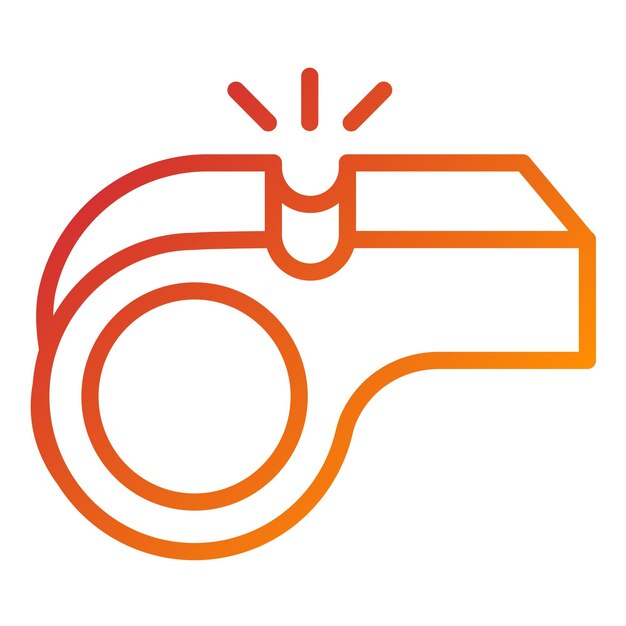 Diseño vectorial Estilo del icono del silbido