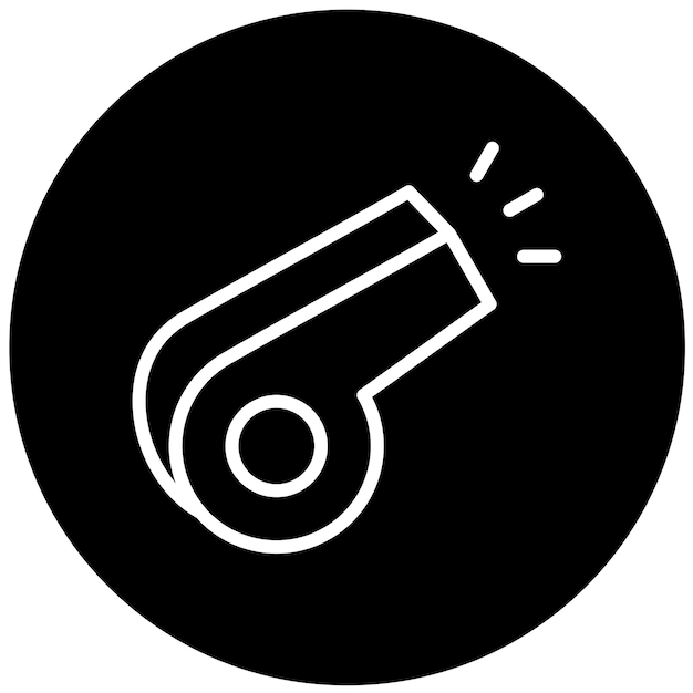 Diseño vectorial Estilo del icono del silbido
