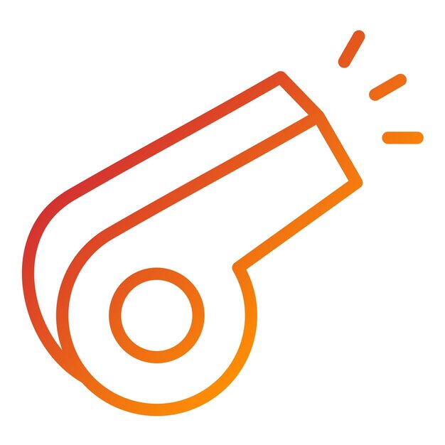 Diseño vectorial Estilo del icono del silbido