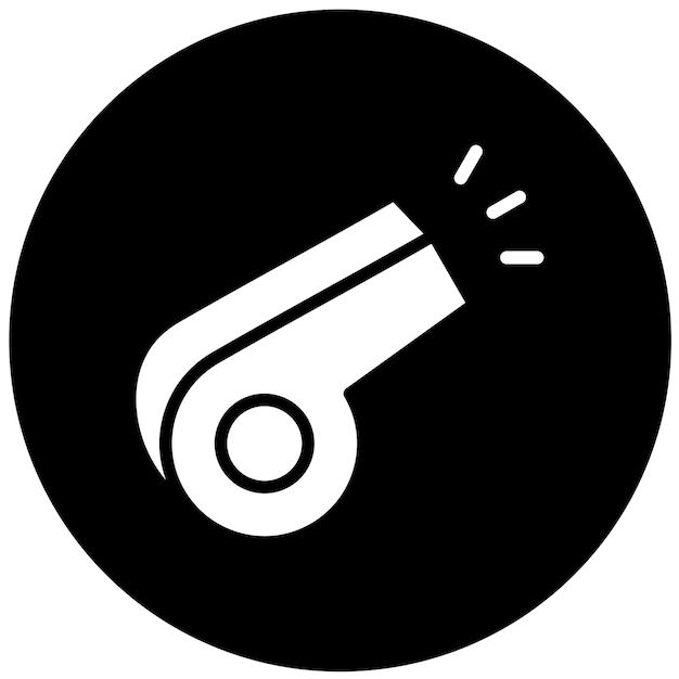 Diseño vectorial Estilo del icono del silbido