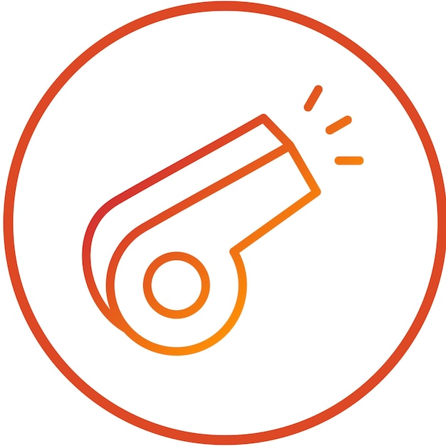 Diseño vectorial Estilo del icono del silbido