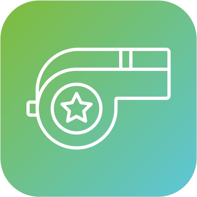 Diseño vectorial Estilo del icono del silbido