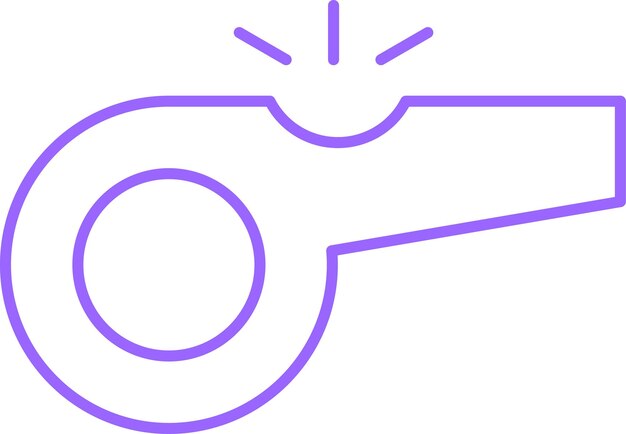 Diseño vectorial Estilo del icono del silbido