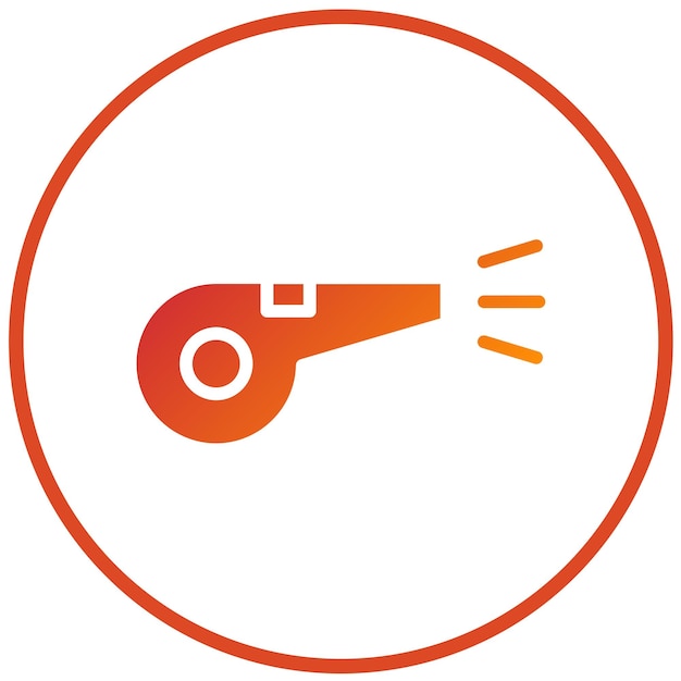 Diseño vectorial Estilo del icono del silbido