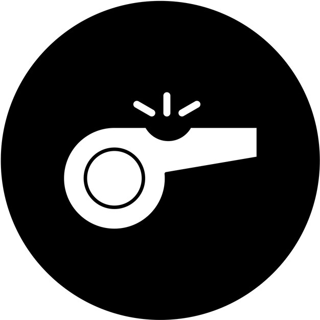 Diseño vectorial Estilo del icono del silbido