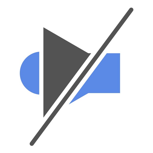 Diseño vectorial Estilo del icono de silencio