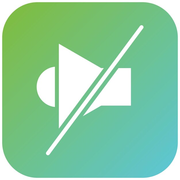 Diseño vectorial Estilo del icono de silencio