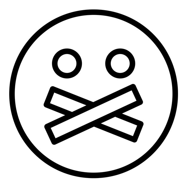 Diseño vectorial Estilo de icono silencioso