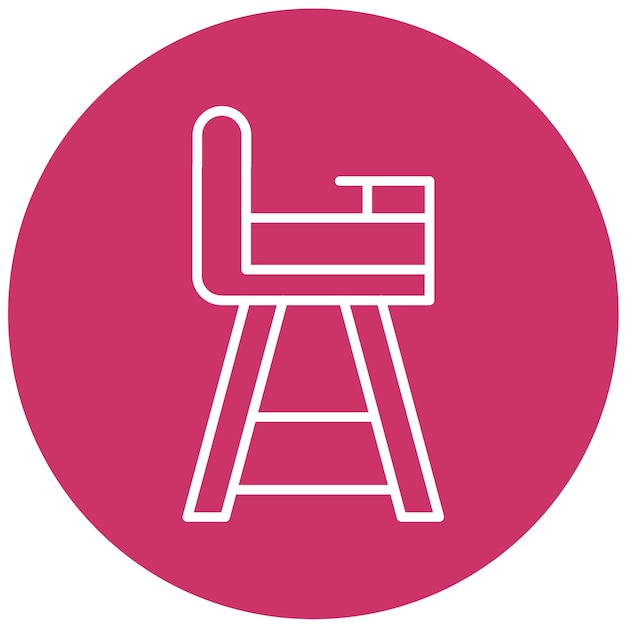 Diseño vectorial Estilo del icono de la silla de bebé