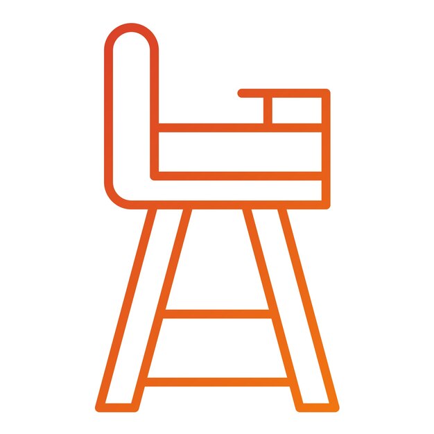 Diseño vectorial Estilo del icono de la silla de bebé