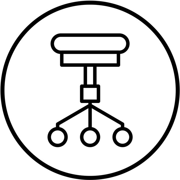 Diseño vectorial Estilo del icono de la silla Caster