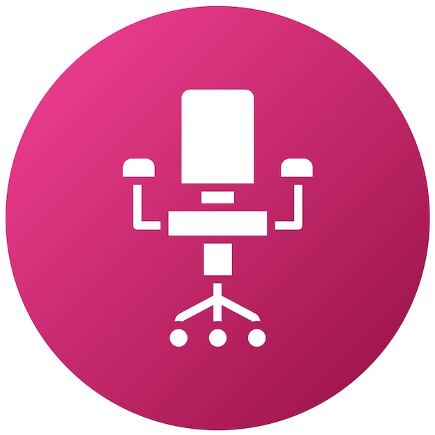 Diseño vectorial Estilo del icono de la silla Caster